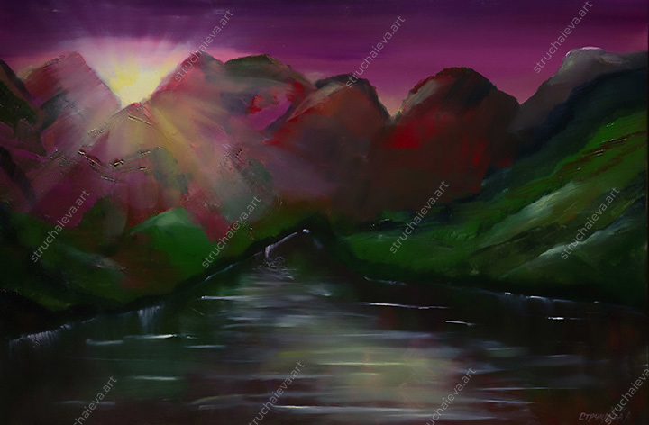 Картина 'Гірське озеро'