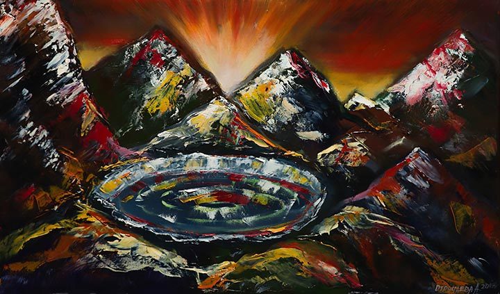 Artwork 'The volcanic lake' Artwork 'The volcanic lake'