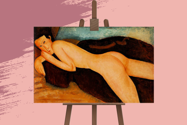 Painting Lying Nude by Amedeo Modigliani