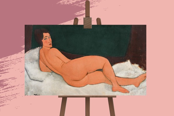 Painting Lying Nude (on the left side), Amedeo Modigliani