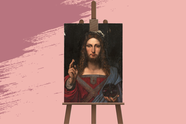 Painting Savior of the World, Leonardo da Vinci