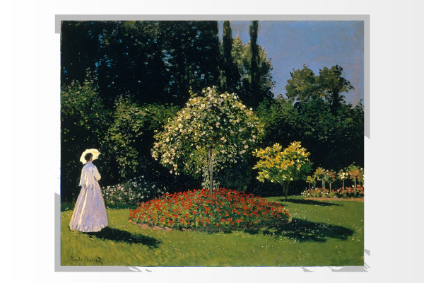 картина Дама в саду Сент-Адресс, Клод Моне