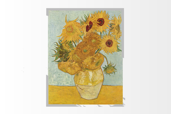 oil painting Vase with Fifteen Sunflowers, Vincent Van Gogh