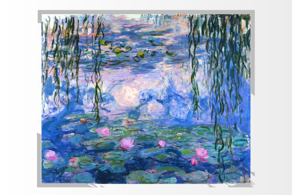Painting Water Lilies, Claude Monet