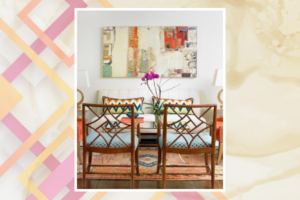 Abstraction is a great way to stylishly complement the interior