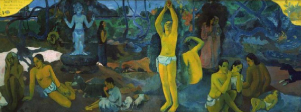 Painting by Gauguin 'Where did we come from? Who are we? Where are we going?'